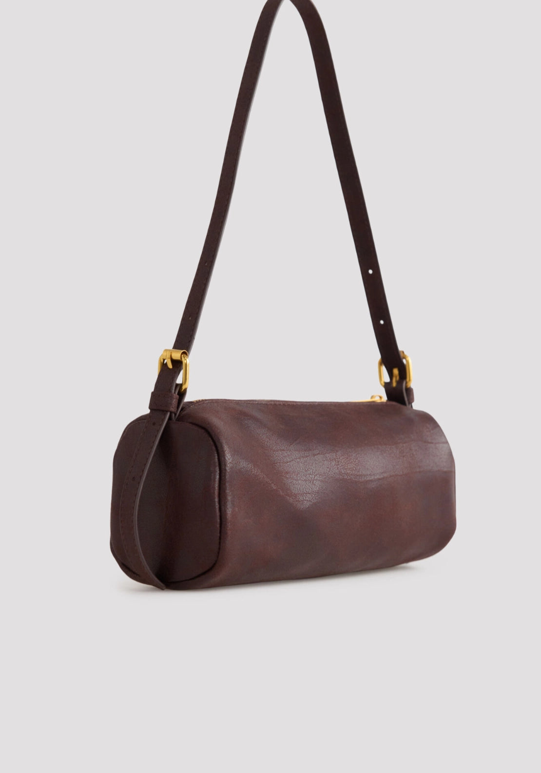 Shoulder Barrel Bag - Dark Brown