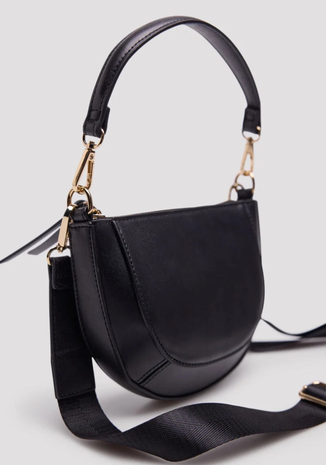 Crossbody Bag Double Handle - Black