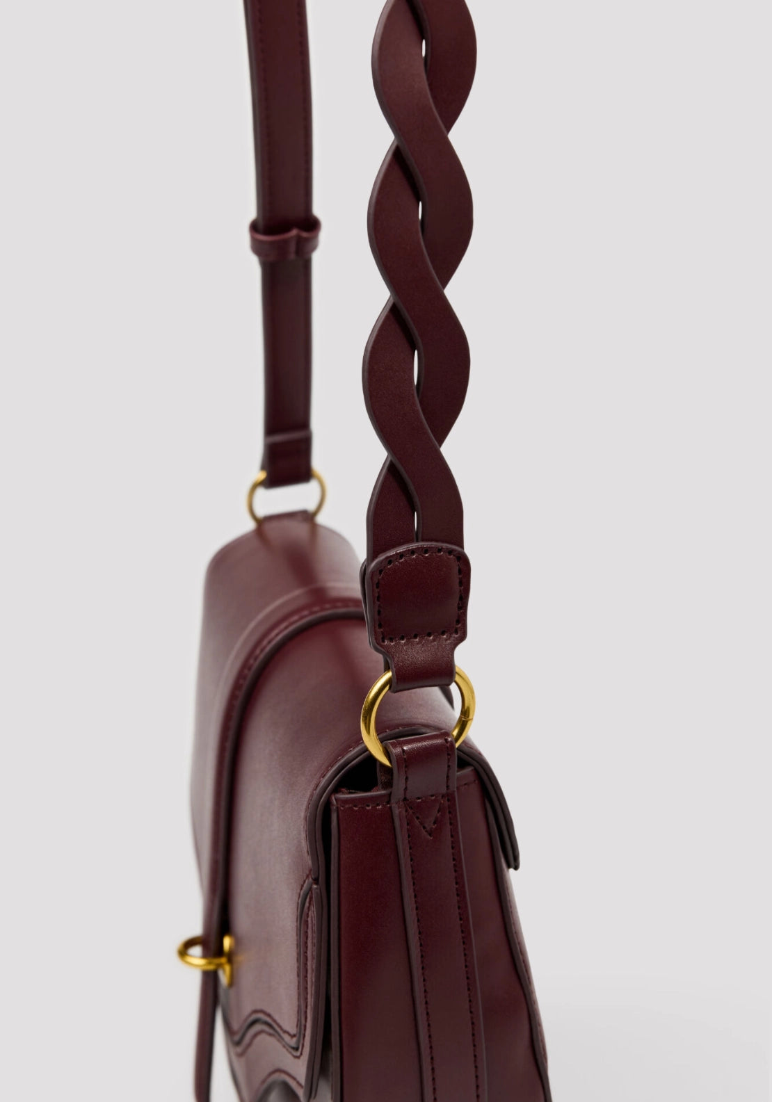 Flap Crossbody Bag - Maroon