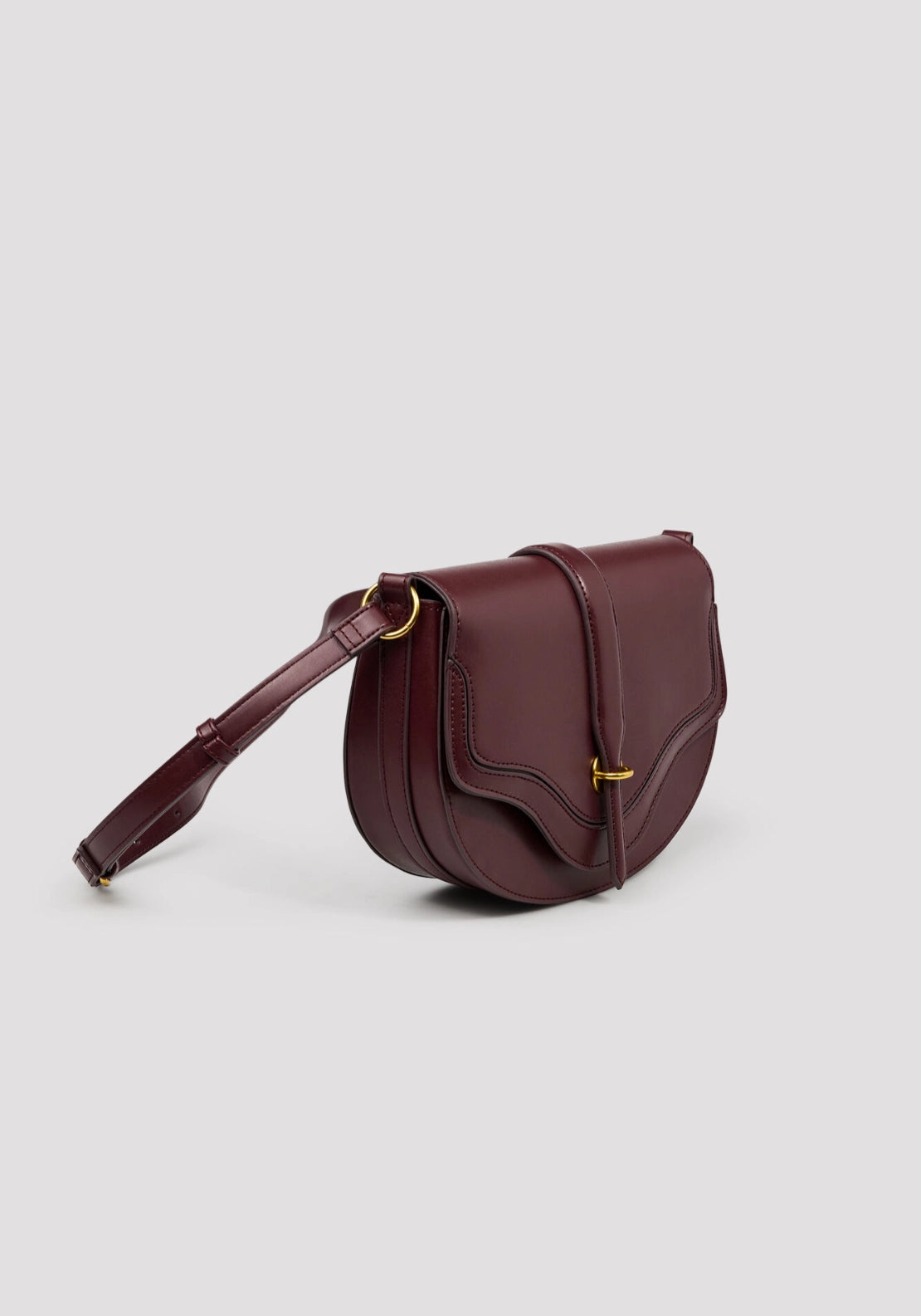 Flap Crossbody Bag - Maroon