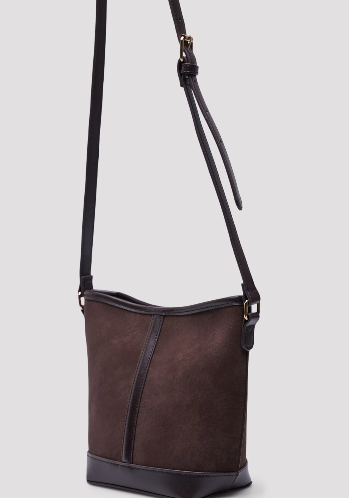 Bucket Crossbody Bag - Dark Brown