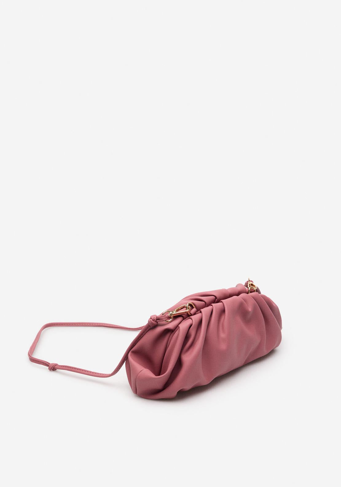 Cortefiel Ruched Crossbody Bag - Pink 3 Shaws Department Stores
