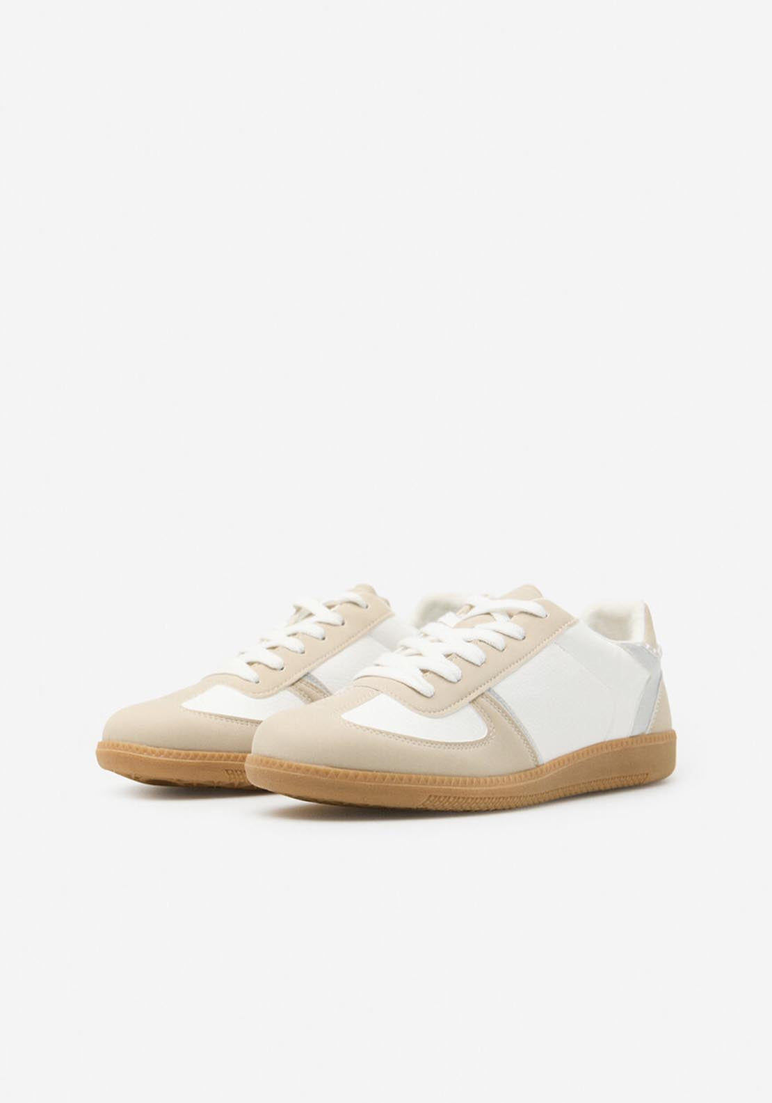 Cortefiel Trainers - Cream 3 Shaws Department Stores