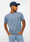 Short Sleeve Microstripe Tshirt - Blue