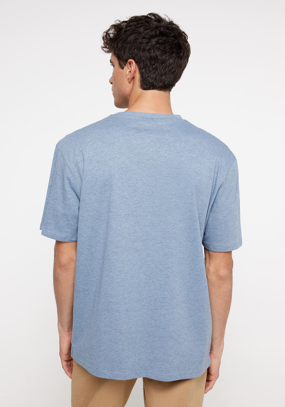 Springfield Short Sleeve T-Shirt - Blue 4 Shaws Department Stores
