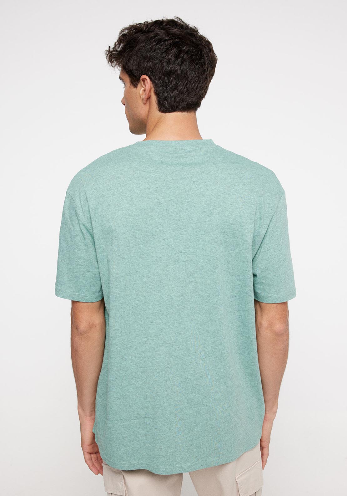 Springfield Short Sleeve T-Shirt - Green 3 Shaws Department Stores