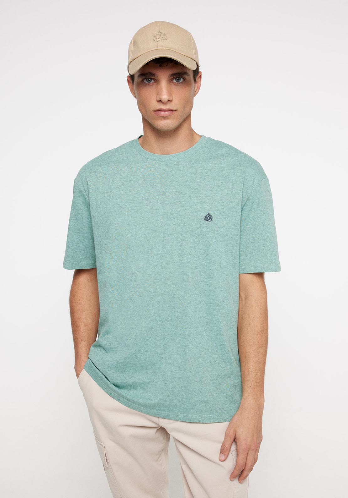 Springfield Short Sleeve T-Shirt - Green 1 Shaws Department Stores