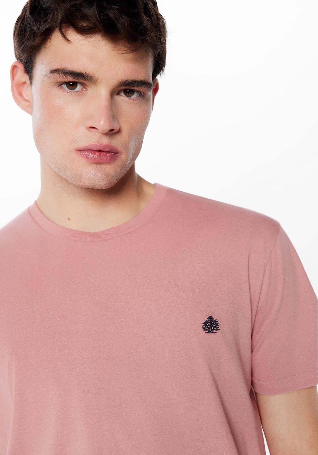Springfield Short Sleeve Plain Tshirt - Pink 4 Shaws Department Stores