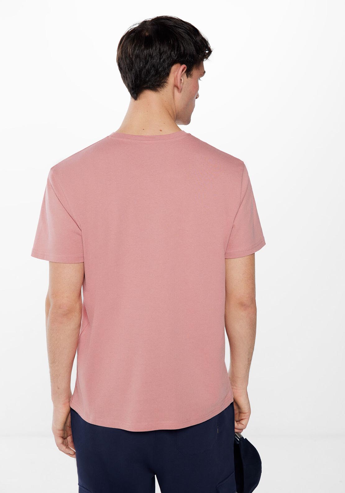 Springfield Short Sleeve Plain Tshirt - Pink 2 Shaws Department Stores