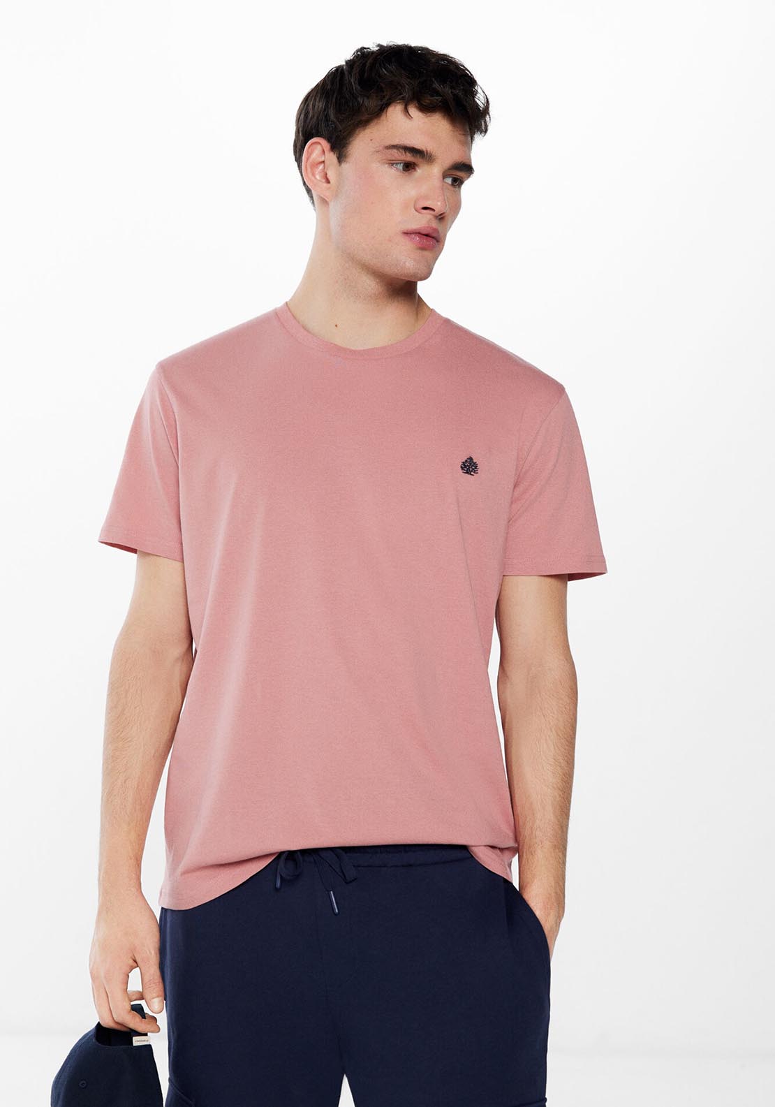 Springfield Short Sleeve Plain Tshirt - Pink 1 Shaws Department Stores