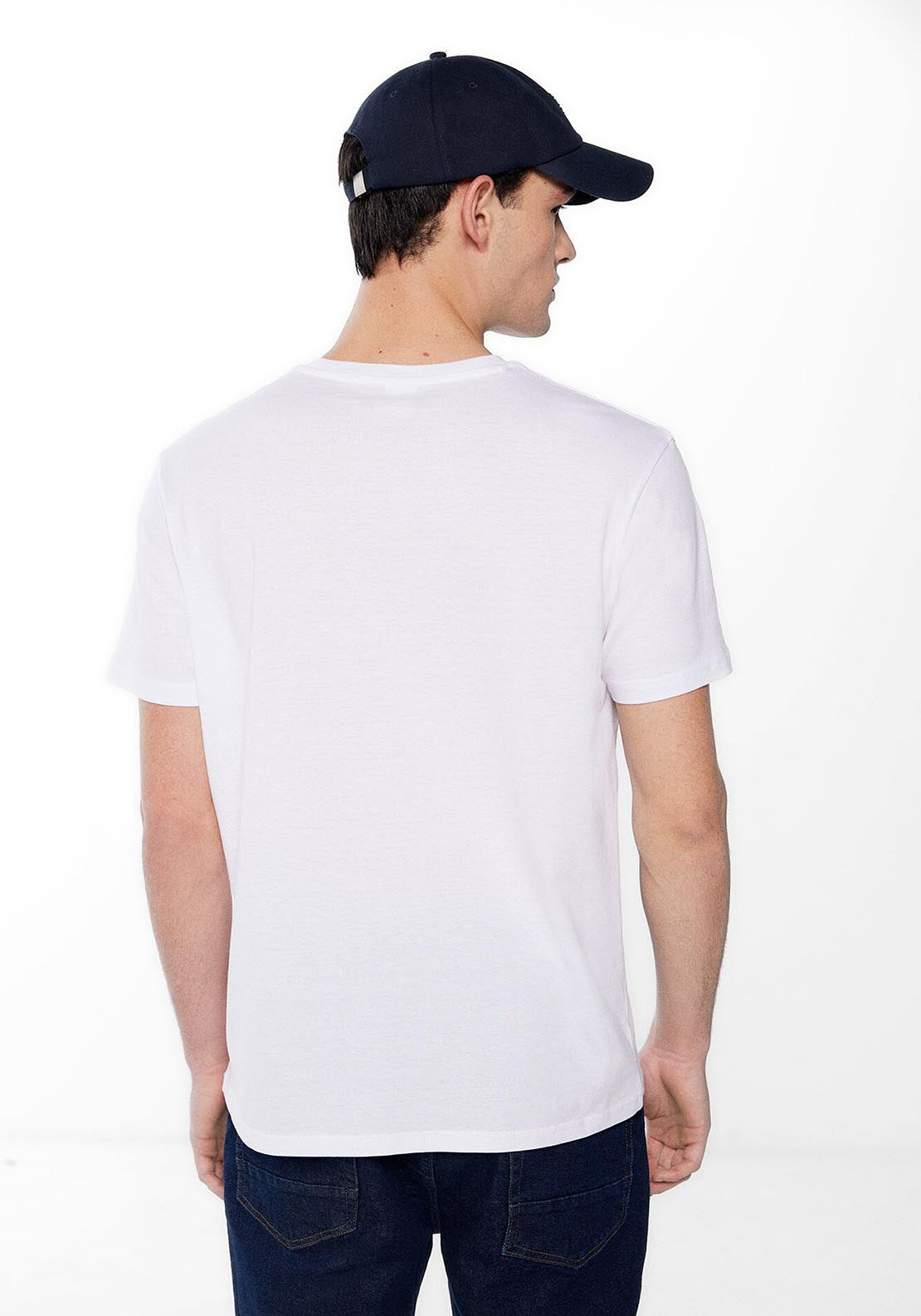 Springfield Short Sleeve Plain Tshirt - White 3 Shaws Department Stores