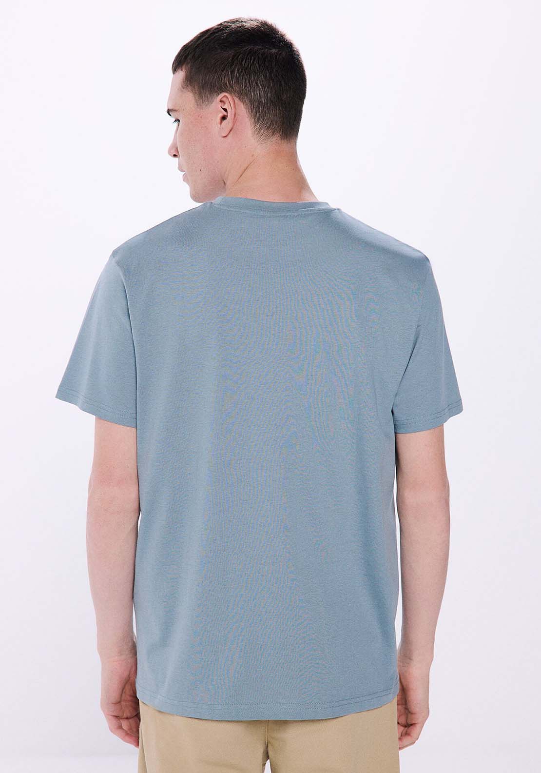 Springfield Basic round neck t-shirt - Blue 2 Shaws Department Stores