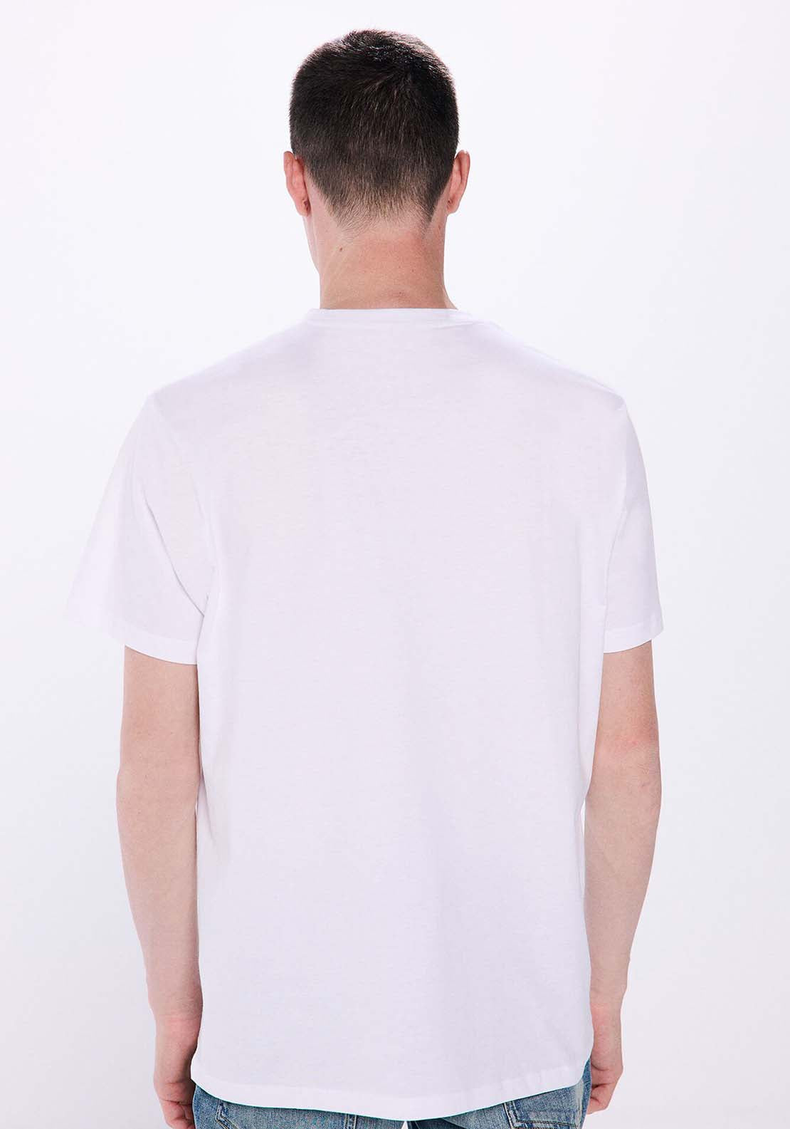 Springfield Basic round neck t-shirt - White 3 Shaws Department Stores