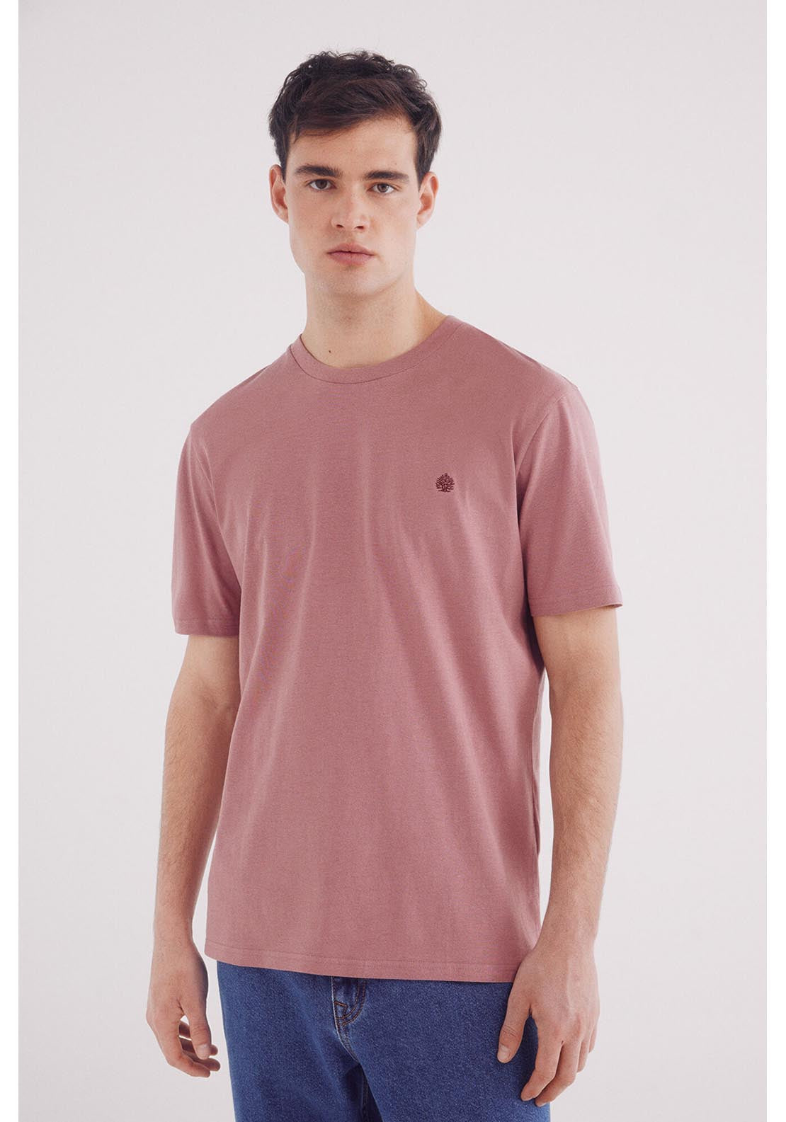 Springfield Basic Round Neck T-Shirt - Orange 1 Shaws Department Stores