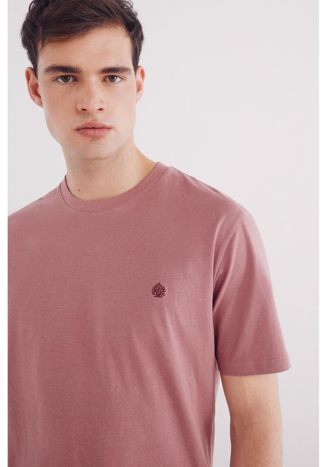 Springfield Basic Round Neck T-Shirt - Orange 3 Shaws Department Stores