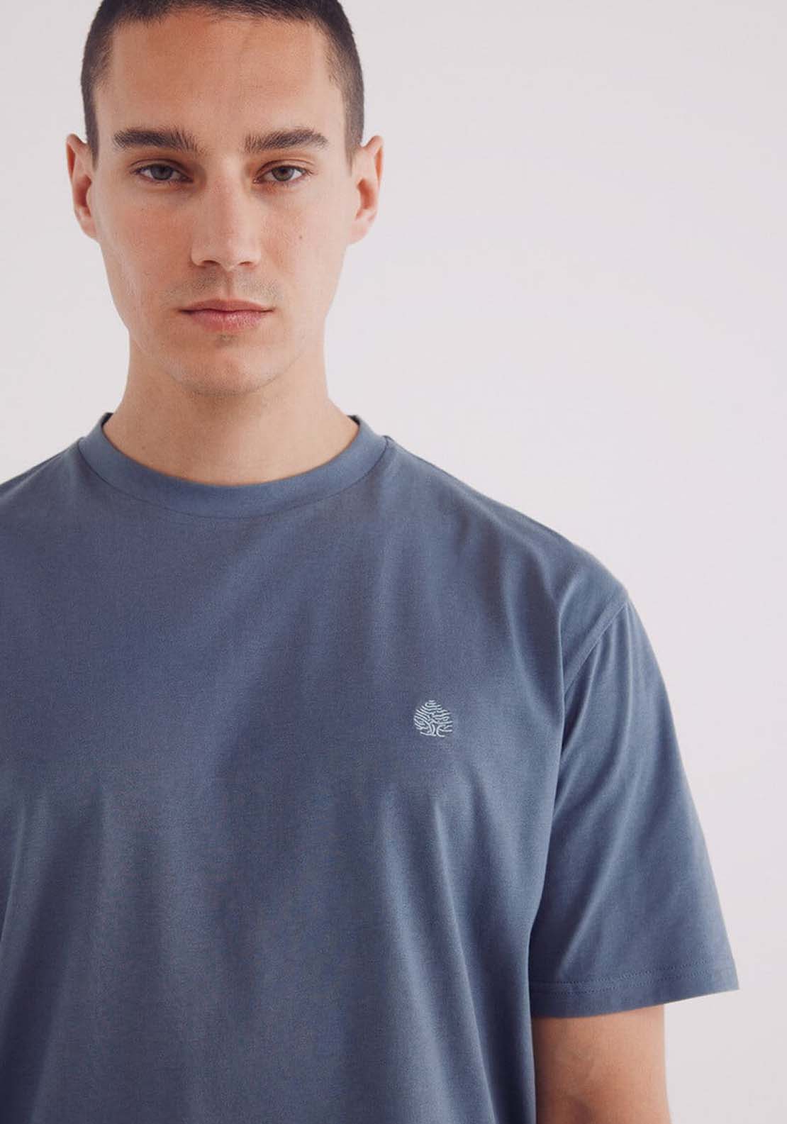 Springfield Basic Round Neck T-Shirt - Blue 6 Shaws Department Stores