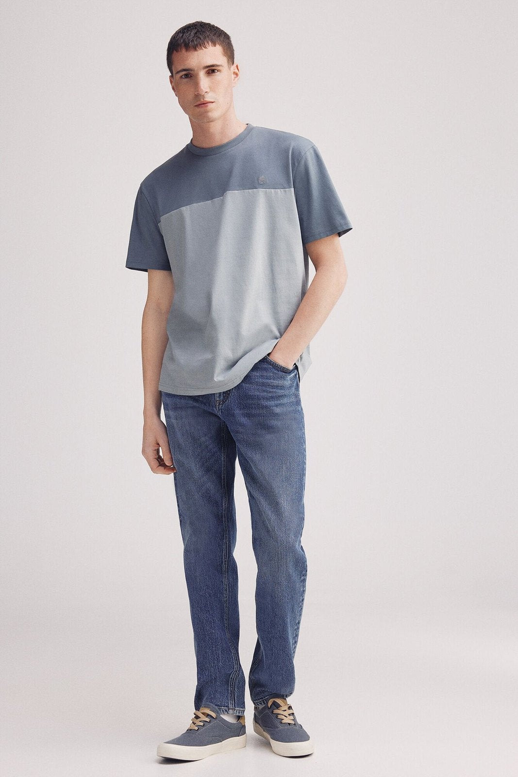 Springfield Micro-striped T-shirt - Blue 5 Shaws Department Stores