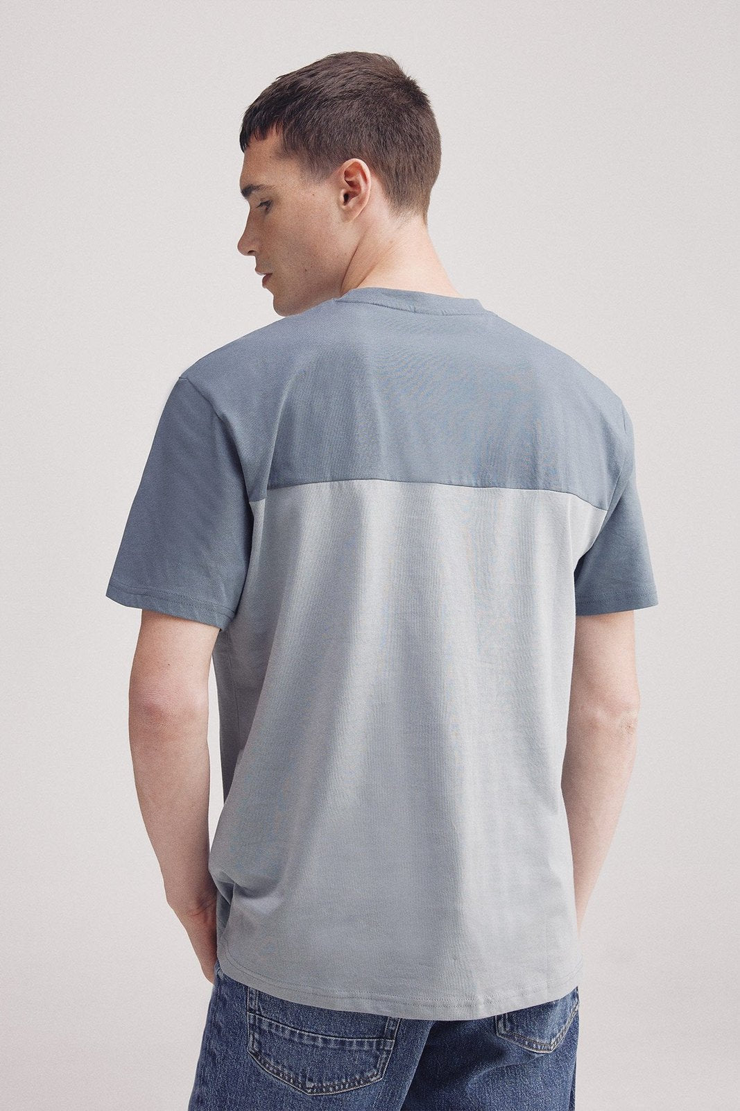 Springfield Micro-striped T-shirt - Blue 6 Shaws Department Stores