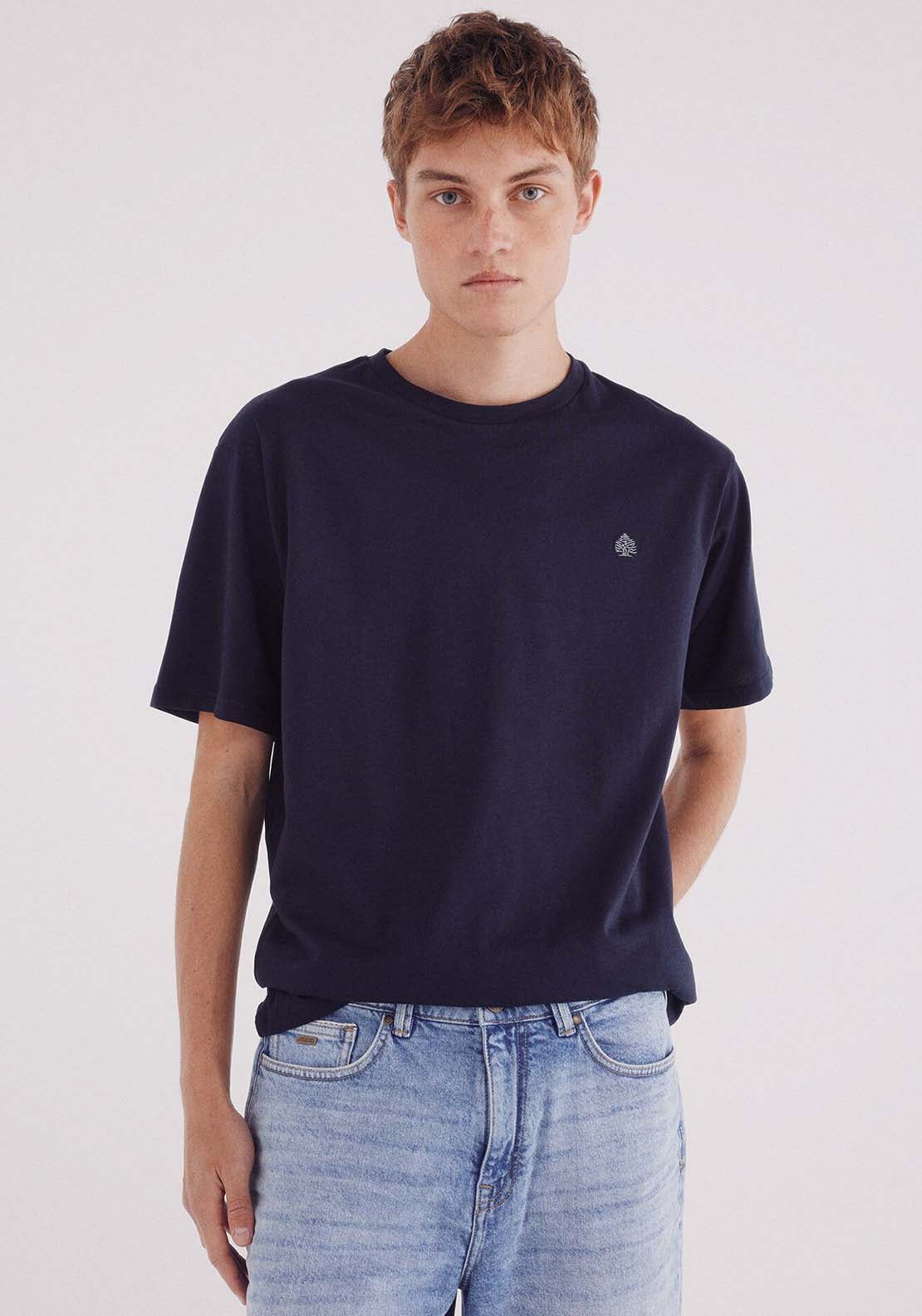 Basic Round Neck T-Shirt - Blue