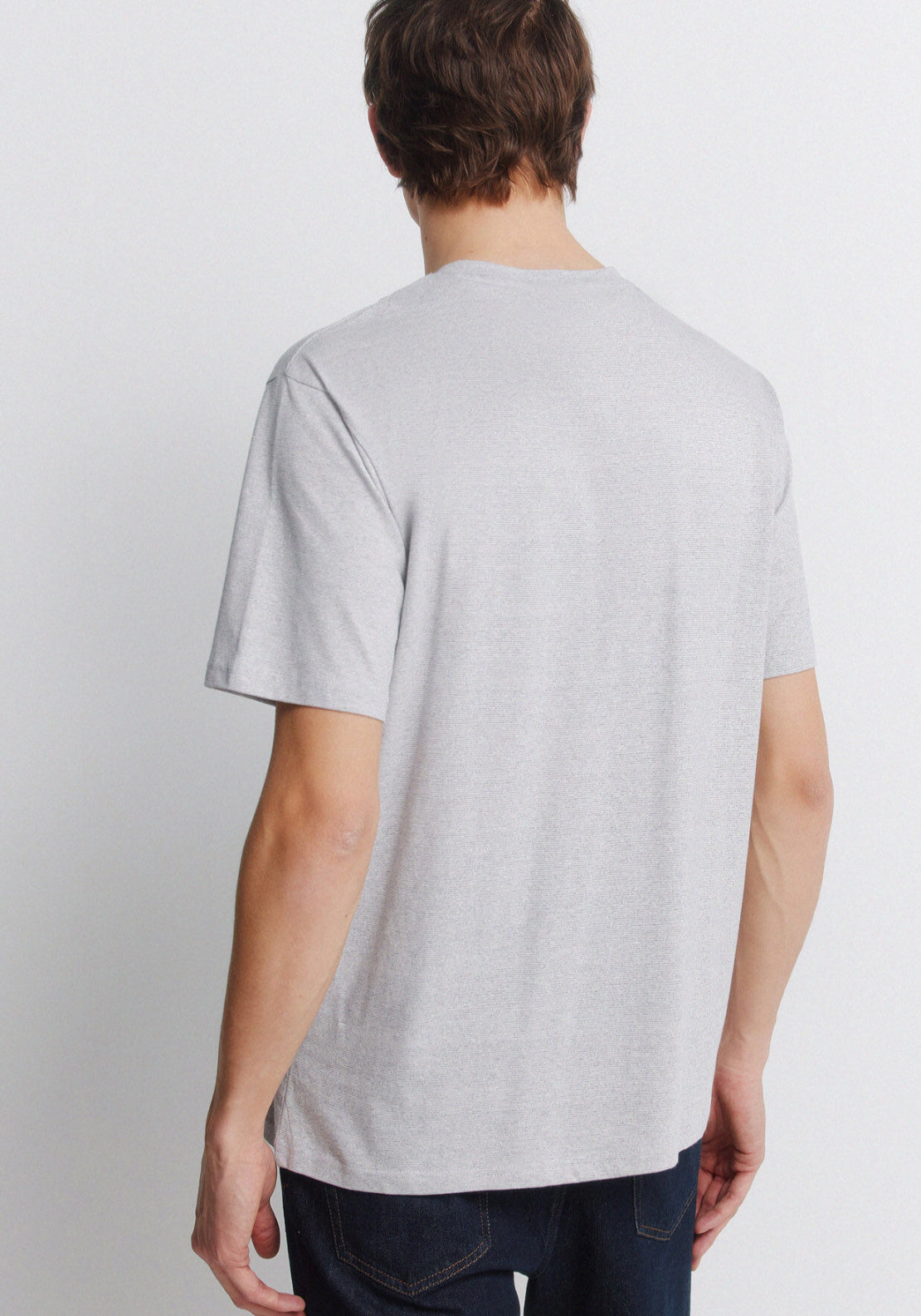 Micro-Stripe T-Shirt - Blue