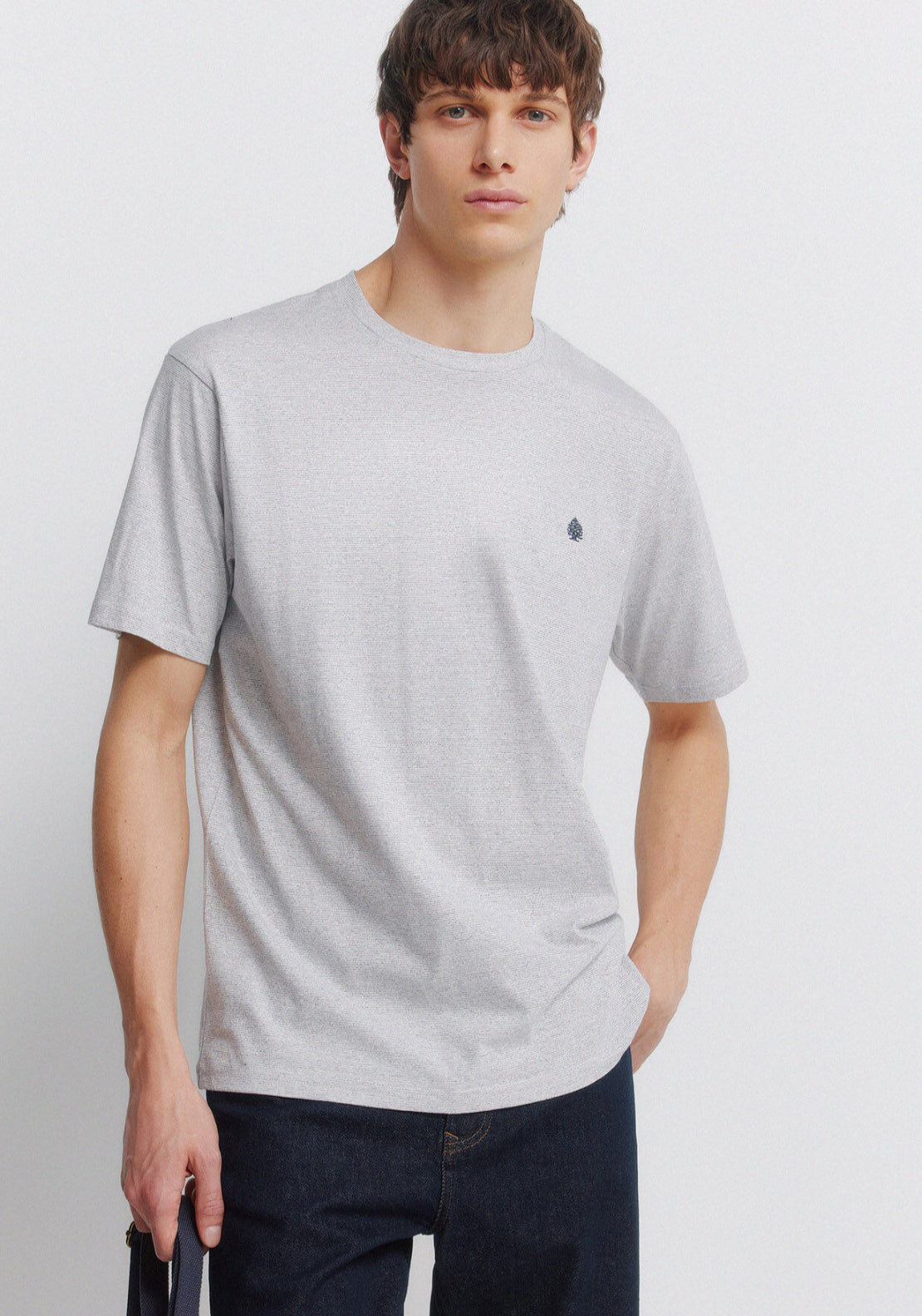 Micro-Stripe T-Shirt - Blue