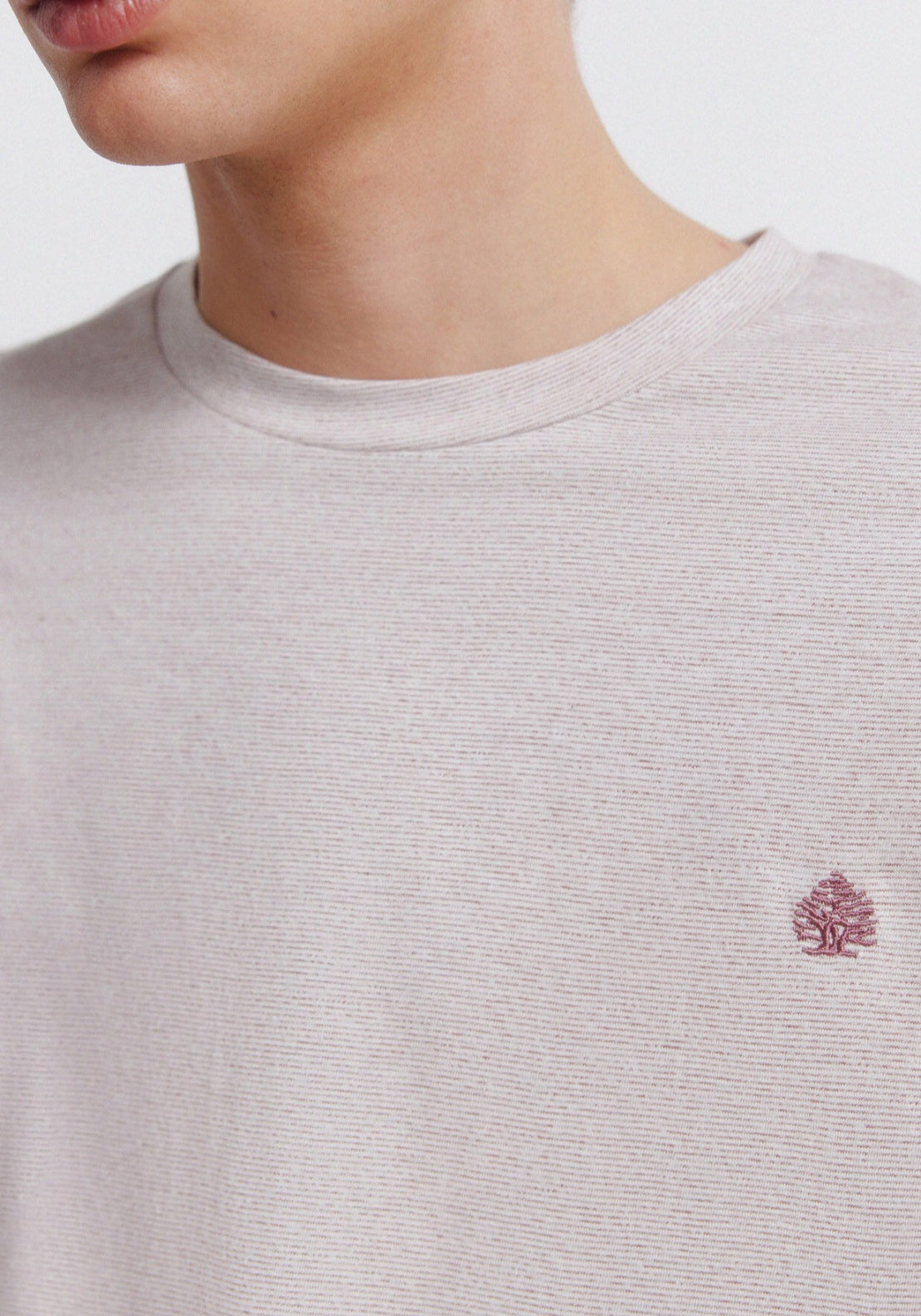 Micro-Stripe T-Shirt - Red