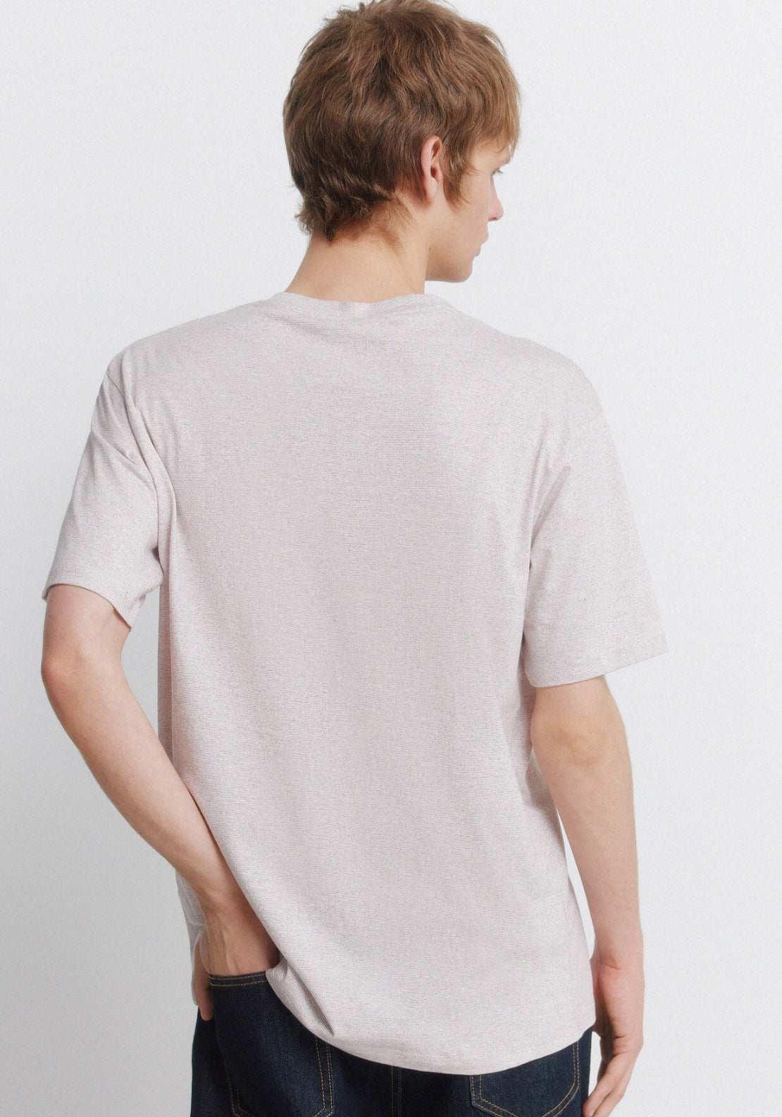 Micro-Stripe T-Shirt - Red