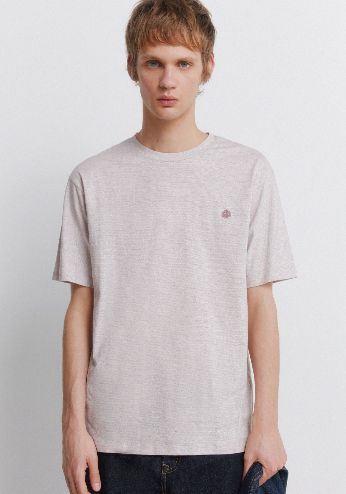 Micro-Stripe T-Shirt - Red