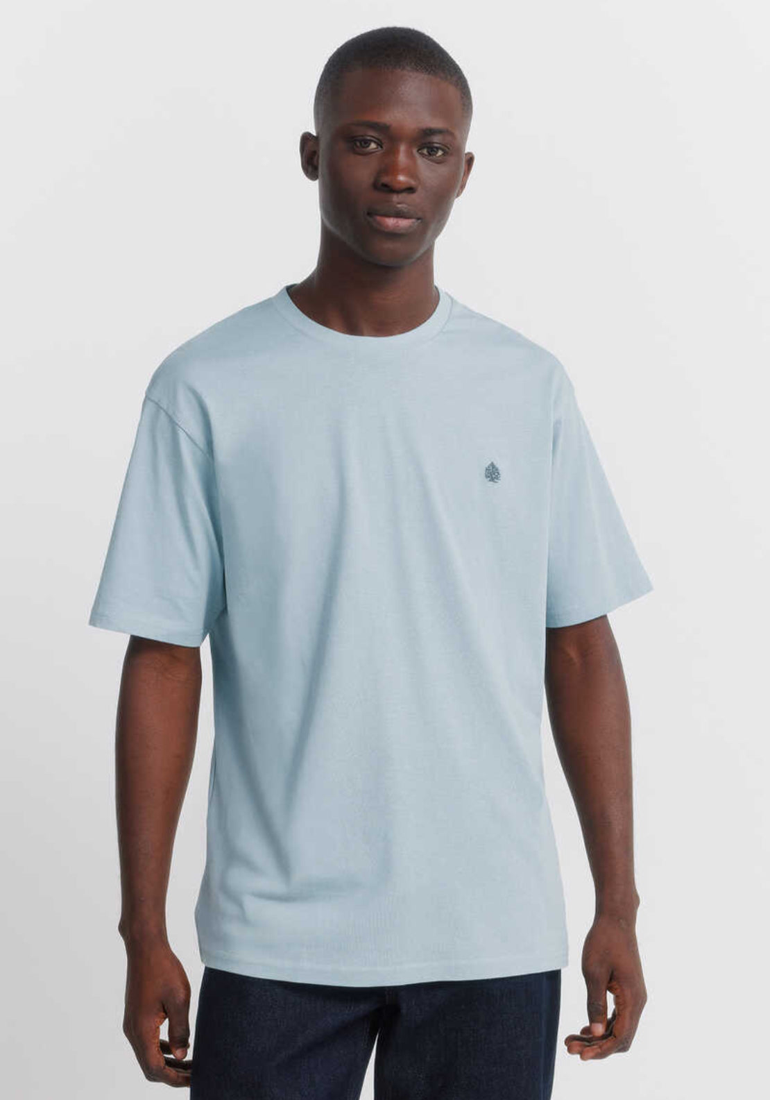 100% Cotton Basic Logo T-Shirt - Blue