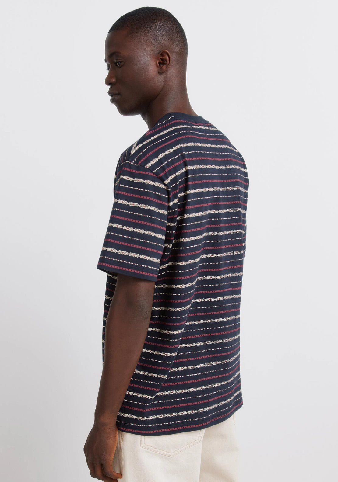 100% Cotton Basic Print T-shirt - Blue