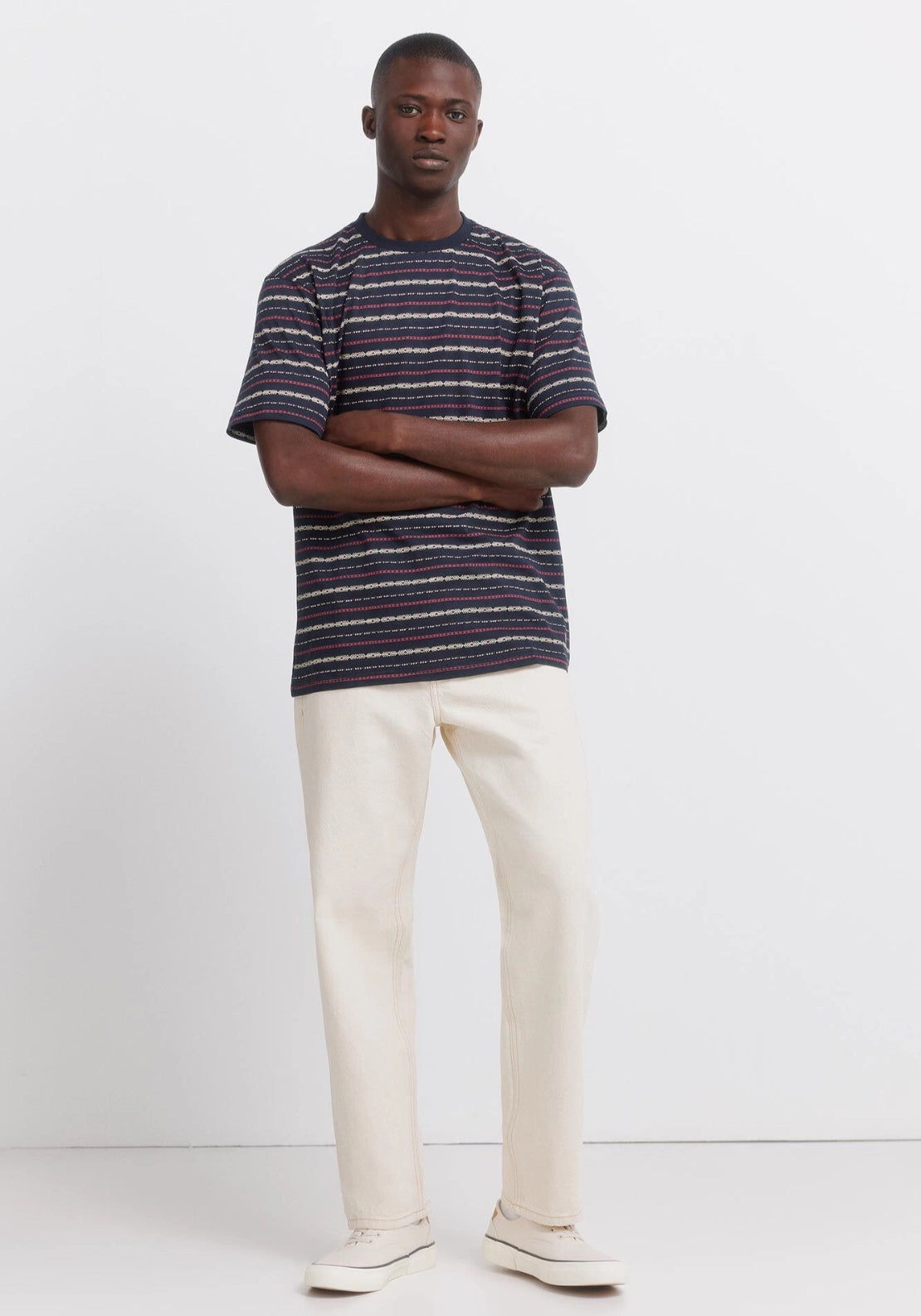 100% Cotton Basic Print T-shirt - Blue
