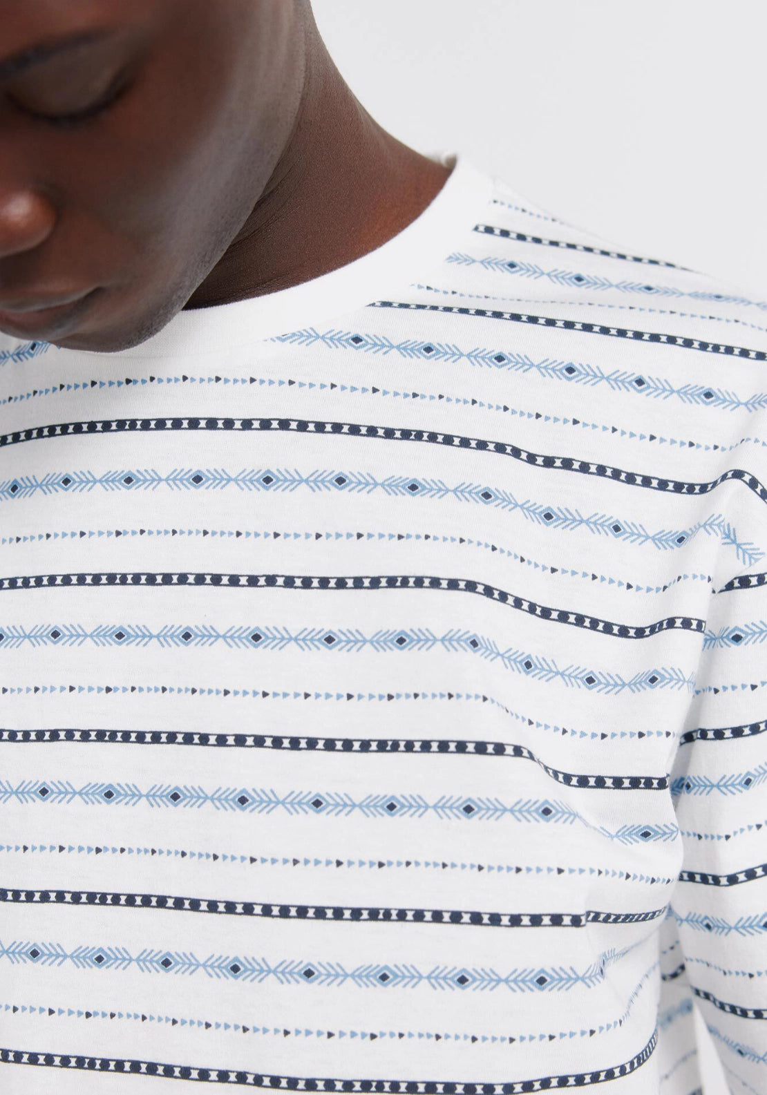 100% Cotton Basic Print T-shirt - White