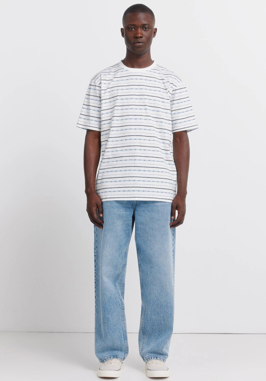 100% Cotton Basic Print T-shirt - White