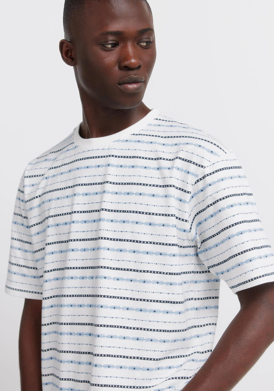 100% Cotton Basic Print T-shirt - White