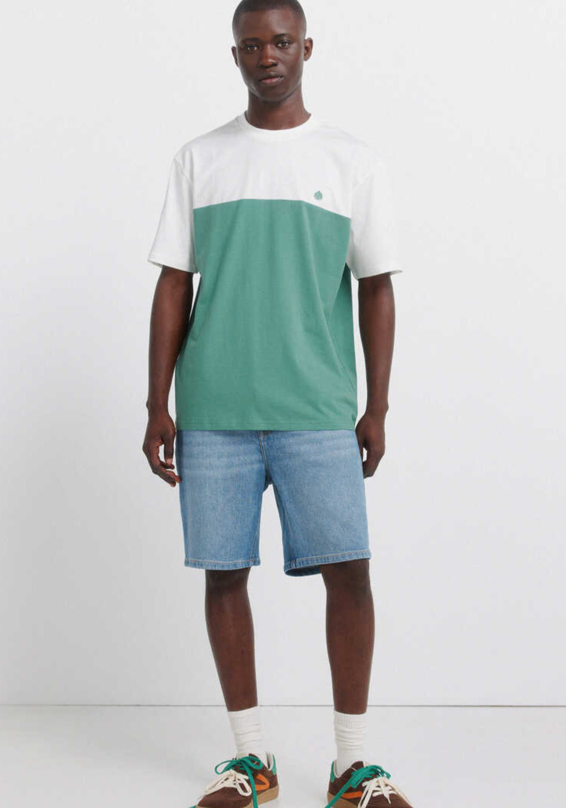 Colour Block T-Shirt - Green