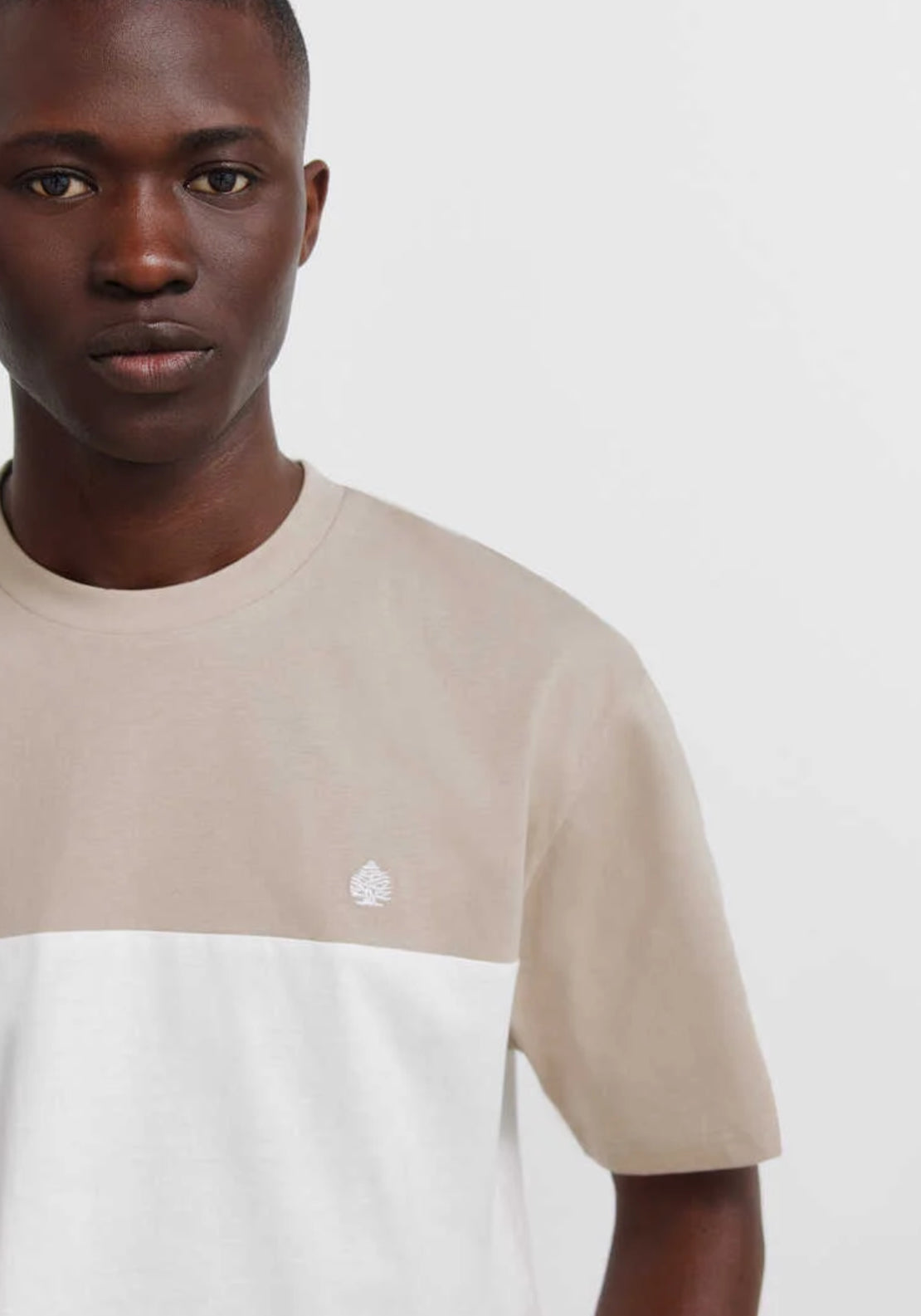 Colour Block T-Shirt - Beige