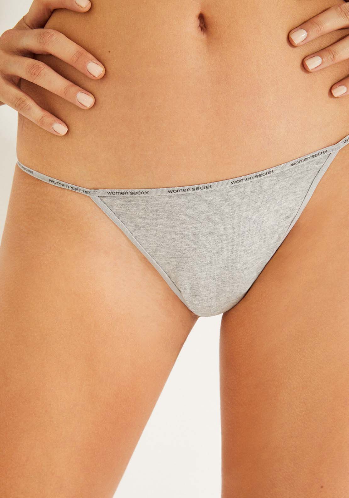 Essential Cotton Side String Thong Pack 6 - Multicolour