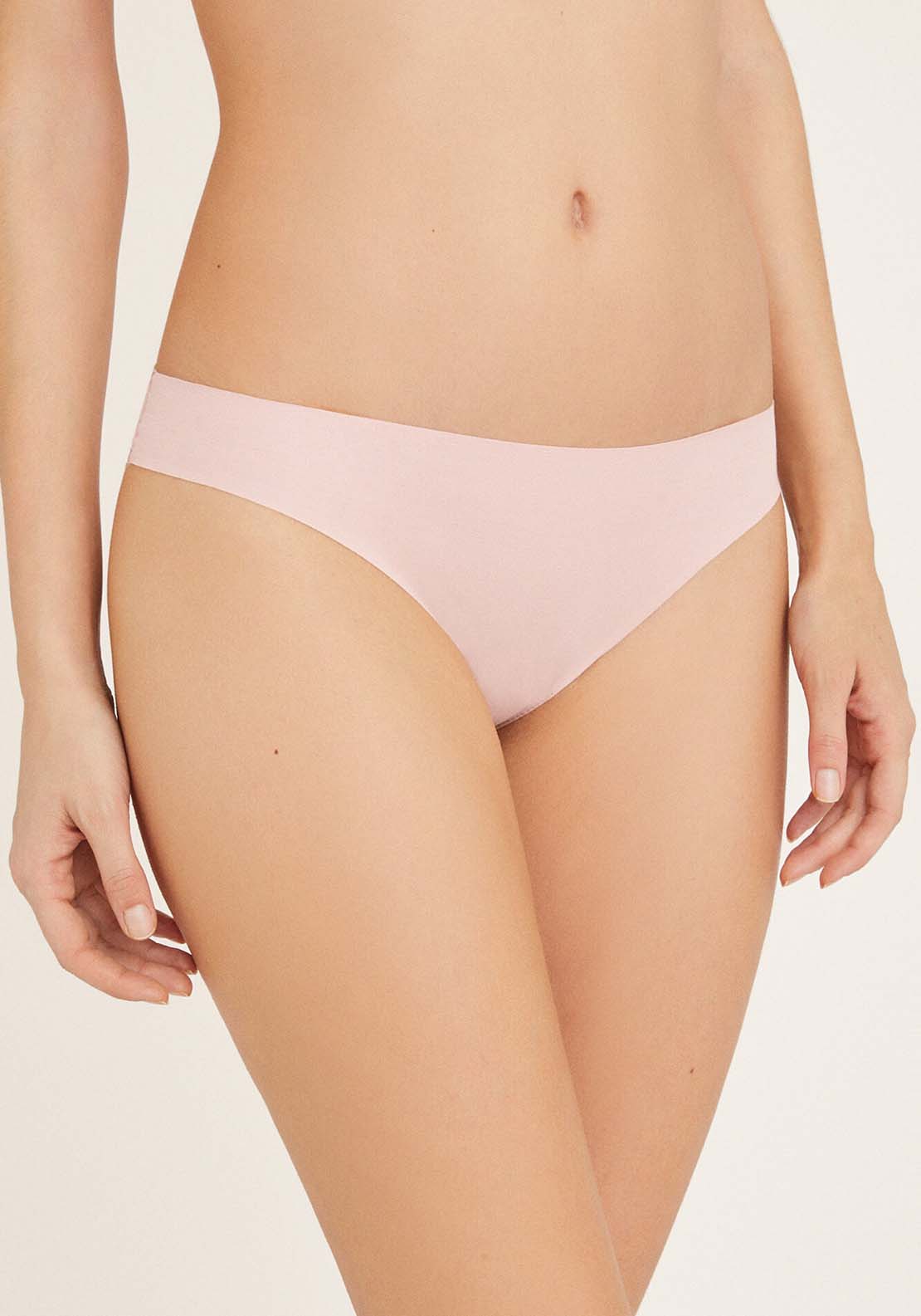 Essential Cotton Invisible Hipster Brief - Brown