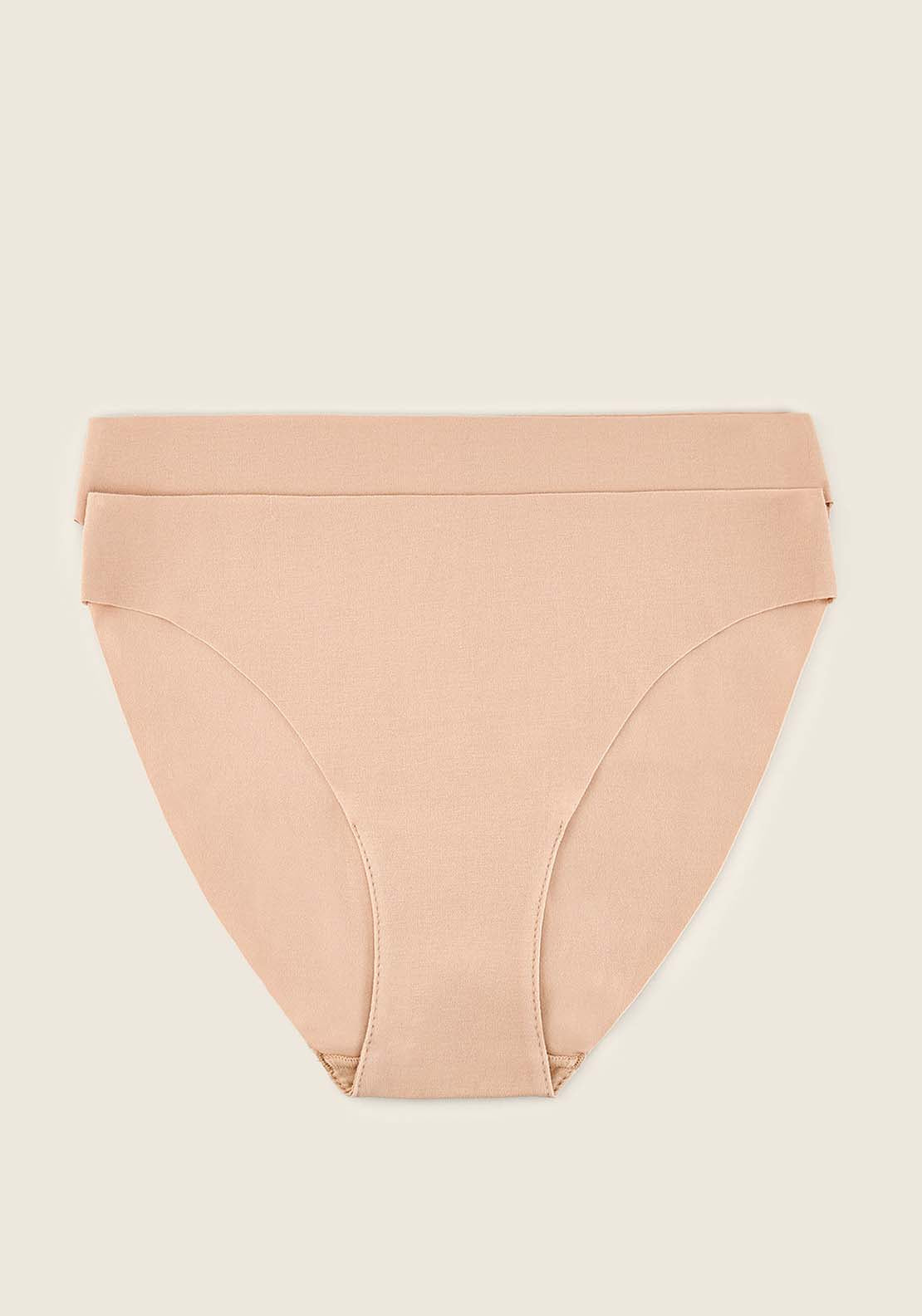 Essential Cotton Invisible Hipster Brief - Brown