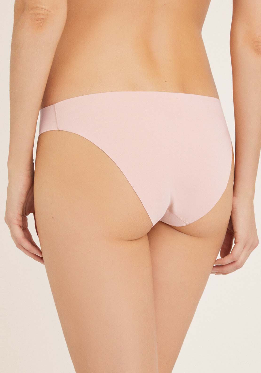 Essential Cotton Invisible Hipster Brief - Brown