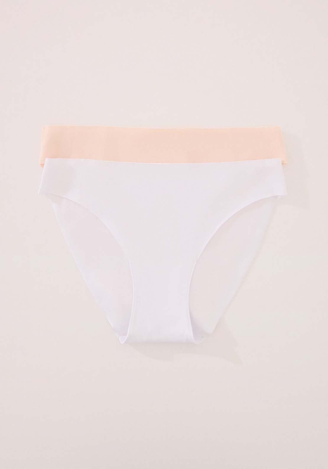 My Essentials Cotton Invisible Hipster Brief - White