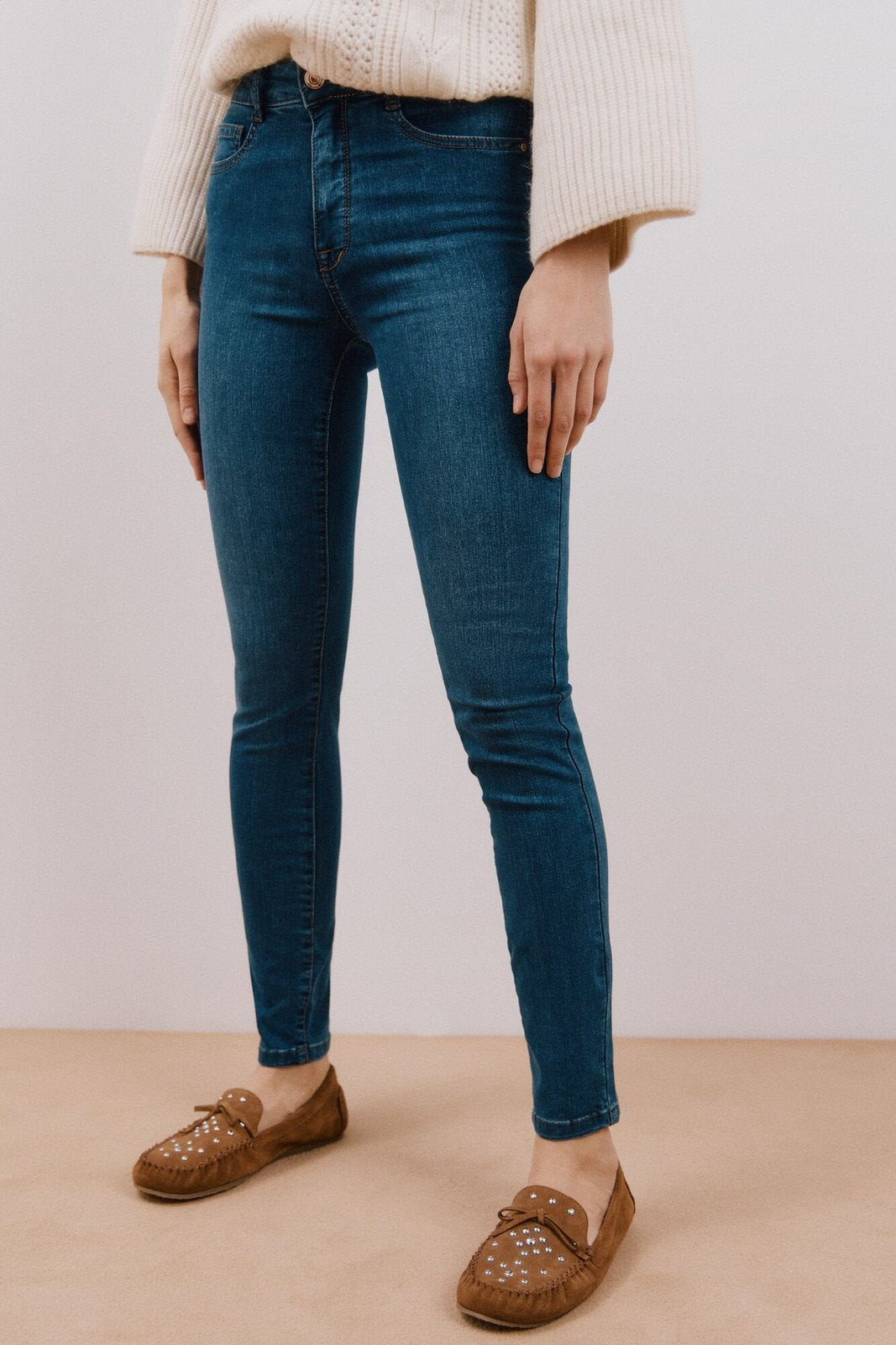 Cortefiel Sensational jeans - Medium Blue 1 Shaws Department Stores