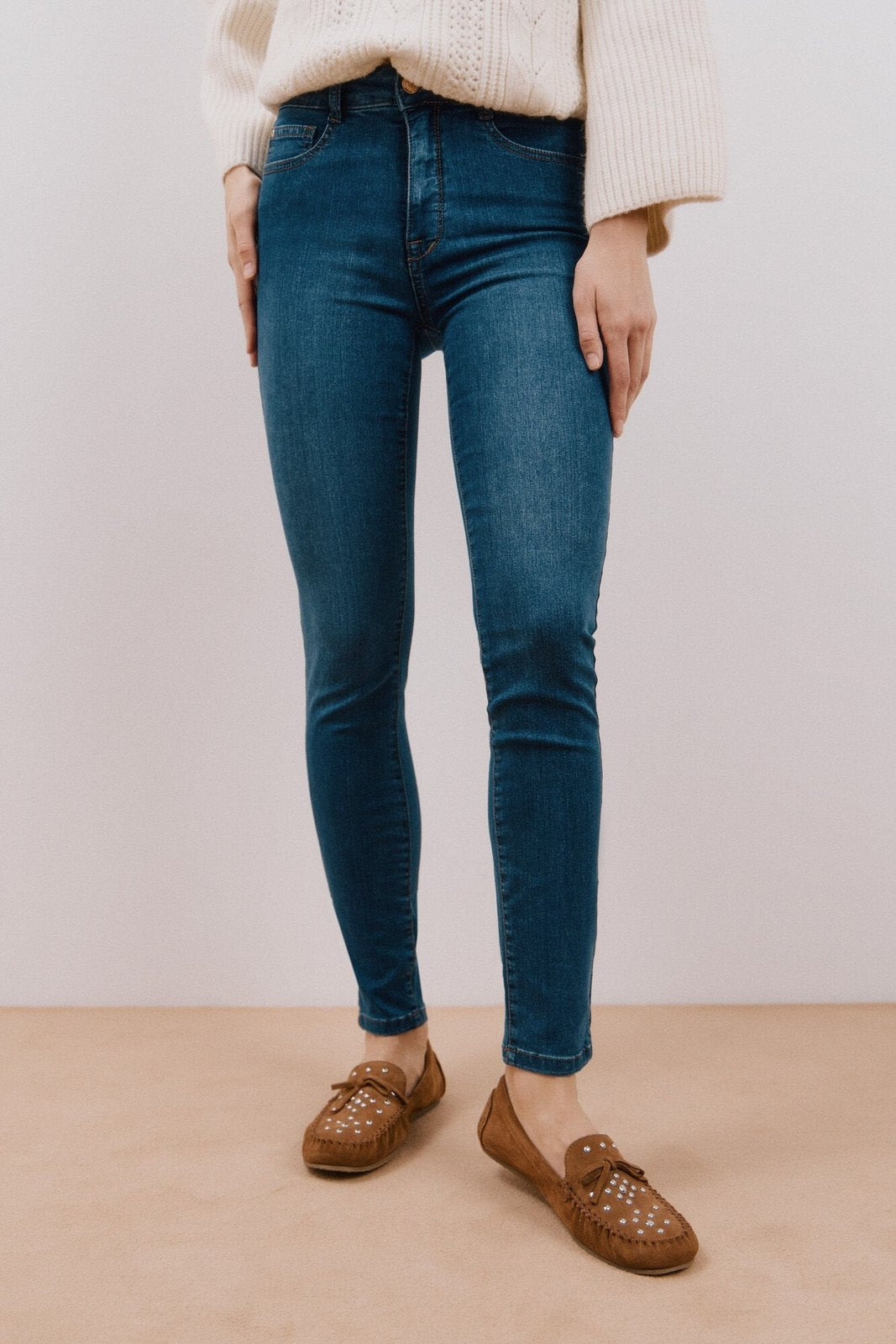 Cortefiel Sensational jeans - Medium Blue 2 Shaws Department Stores