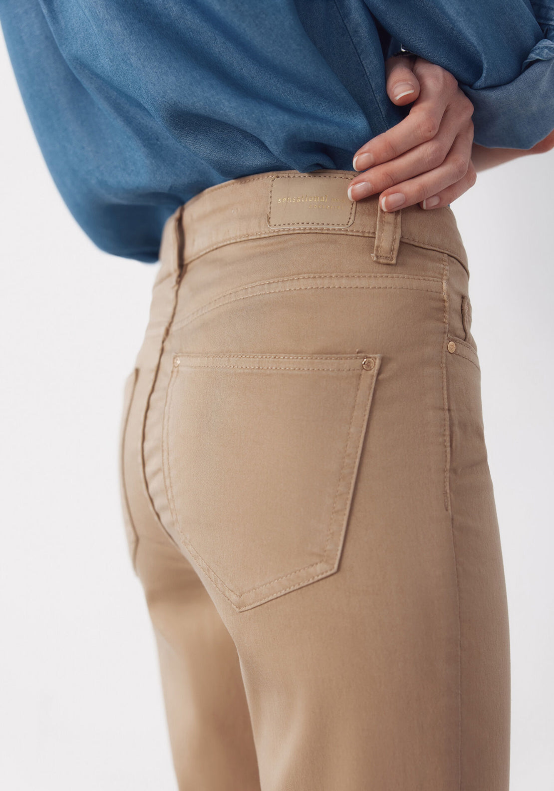 Cortefiel Skinny Jeans Sensational Color - Brown 4 Shaws Department Stores