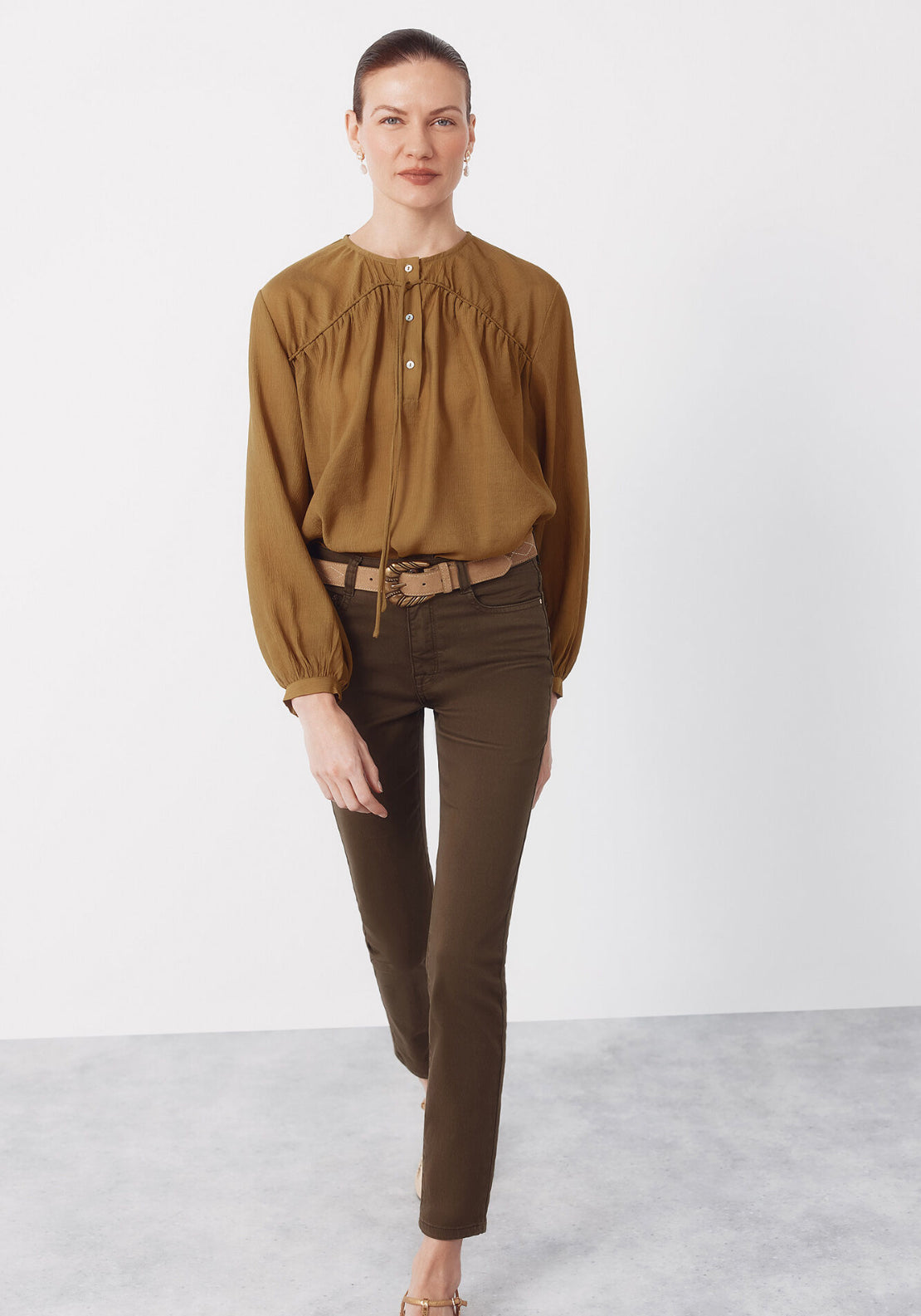 Cortefiel Skinny Jeans Sensational Color - Green 6 Shaws Department Stores