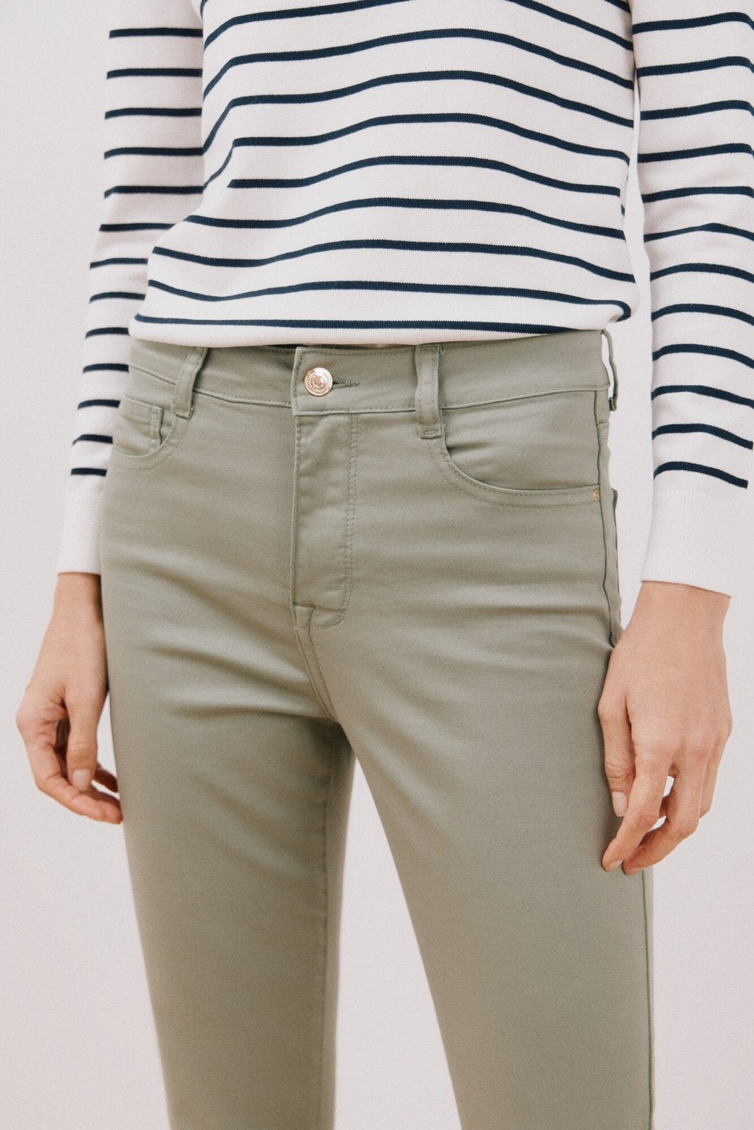 Cortefiel Sensational color jeans - Medium Khaki 3 Shaws Department Stores