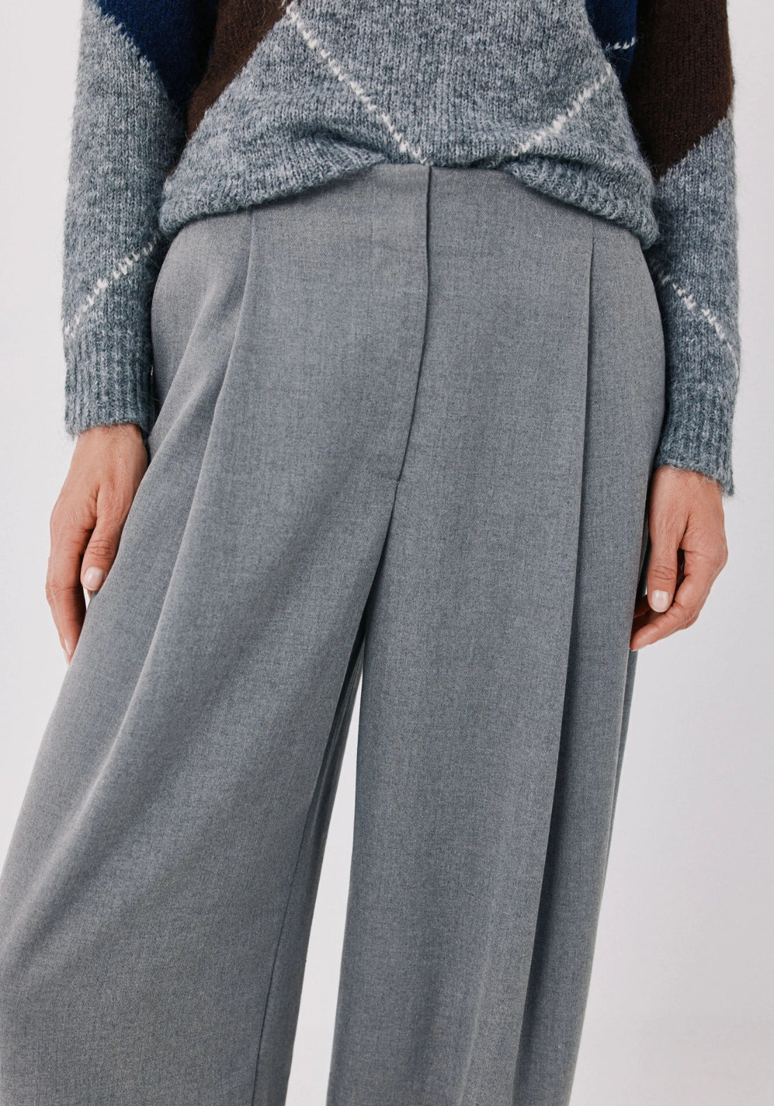 Baggy Dress Pants - Medium Grey
