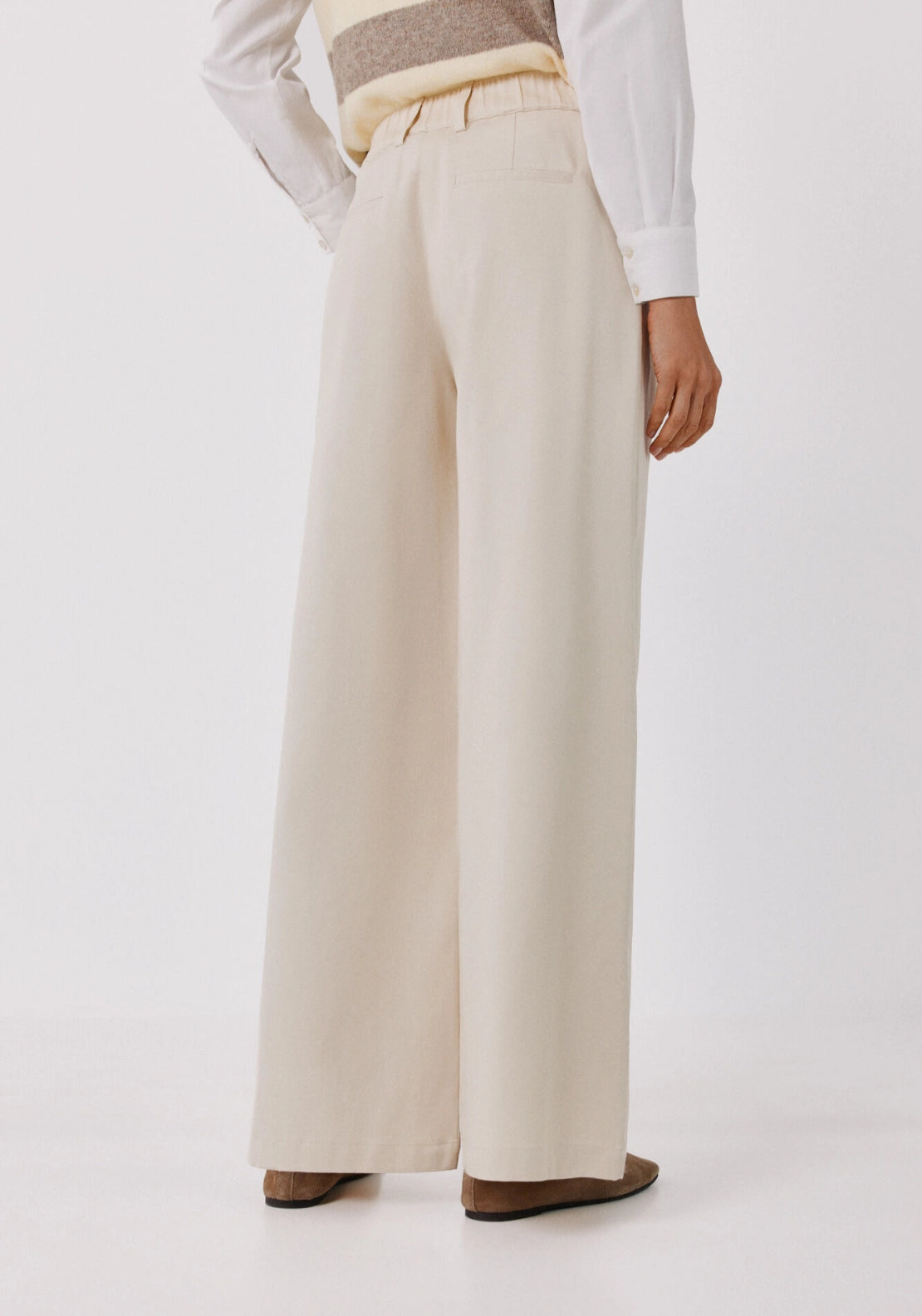 Tailored Serge Trousers - Ivory