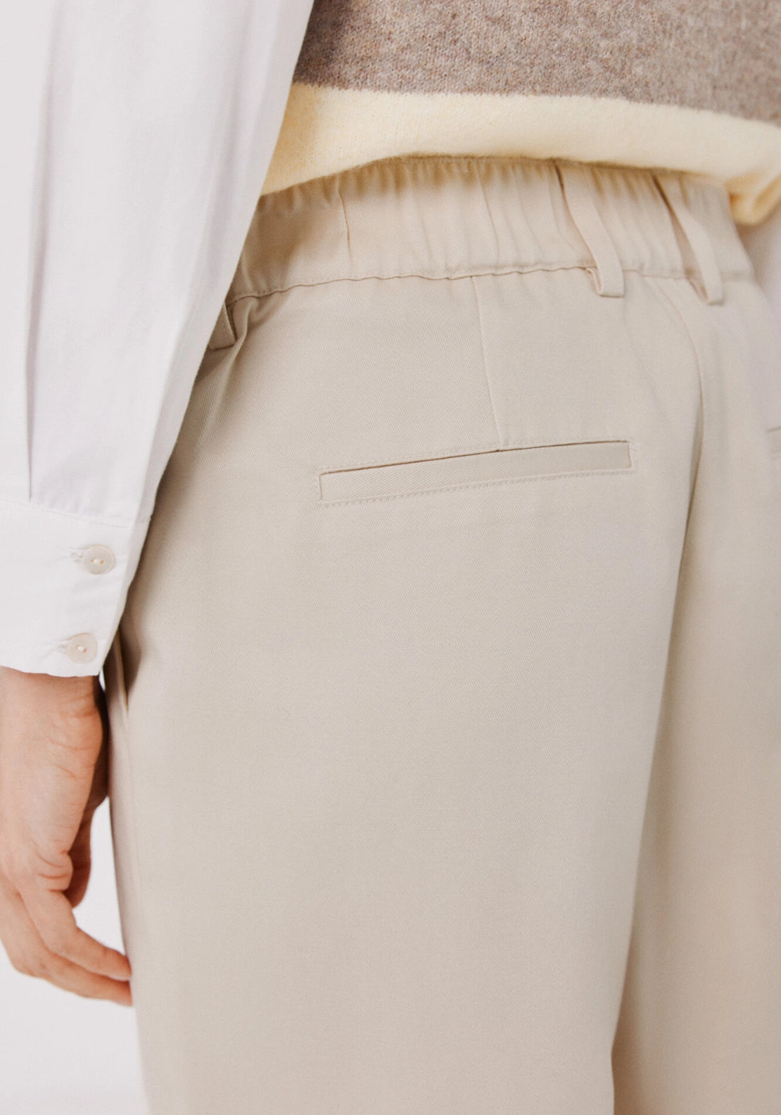 Tailored Serge Trousers - Ivory