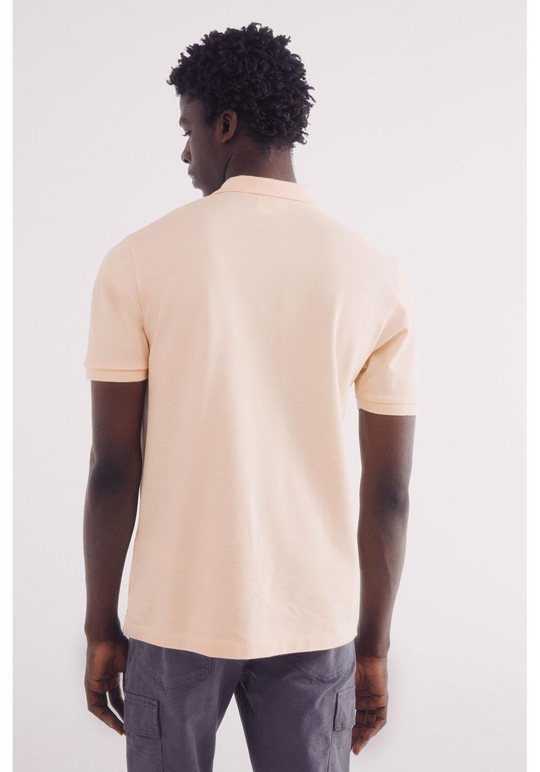 Springfield Essential Regular Fit Piqué Polo Shirt - Coral 2 Shaws Department Stores